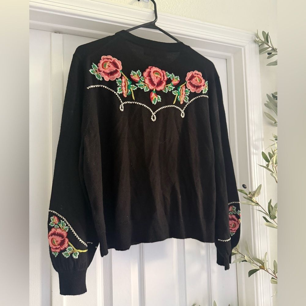The GREAT. Heirloom western rose cardigan A - Picture 4 of 5
